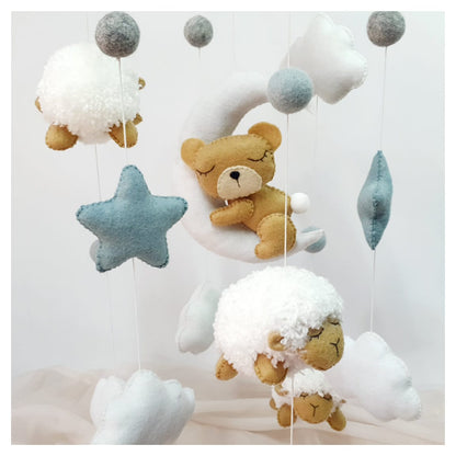 So Dreamy Bear and Sheep Mobile