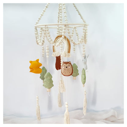 Boho Beaded Woodlands Mobile