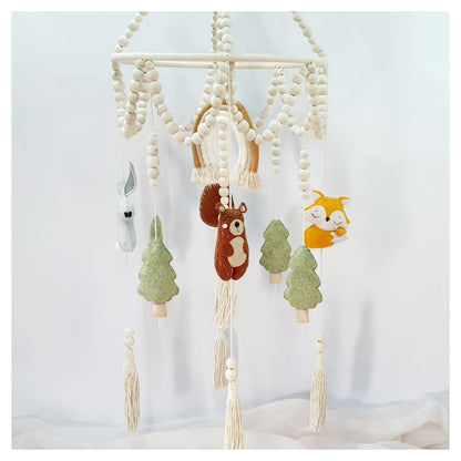 Boho Beaded Woodlands Mobile