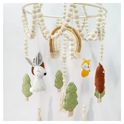 Boho Beaded Woodlands Mobile