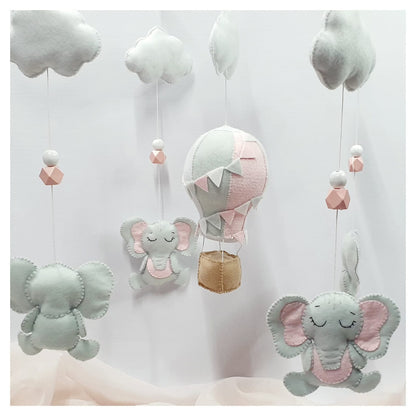 Elephant & Hot Air Balloon Mobile